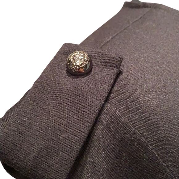 New Cynthia Steffe Size 8 RayonBlend Short Sleeve Little Black Knit Sheath Dress - Picture 3 of 7